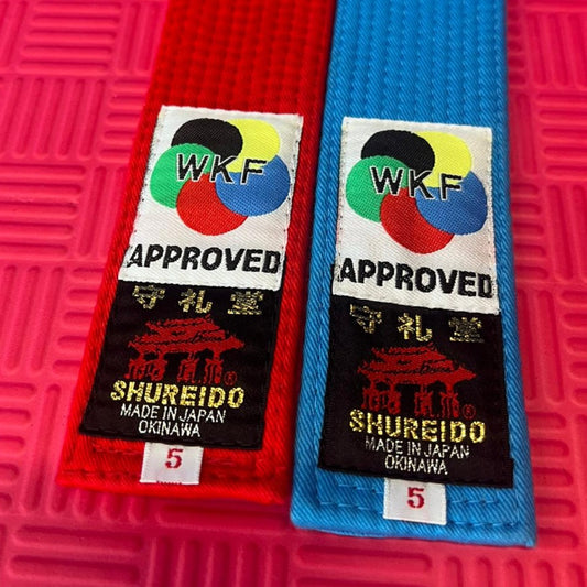 SHUREIDO WKF Approved Kata Belt - RED or BLUE