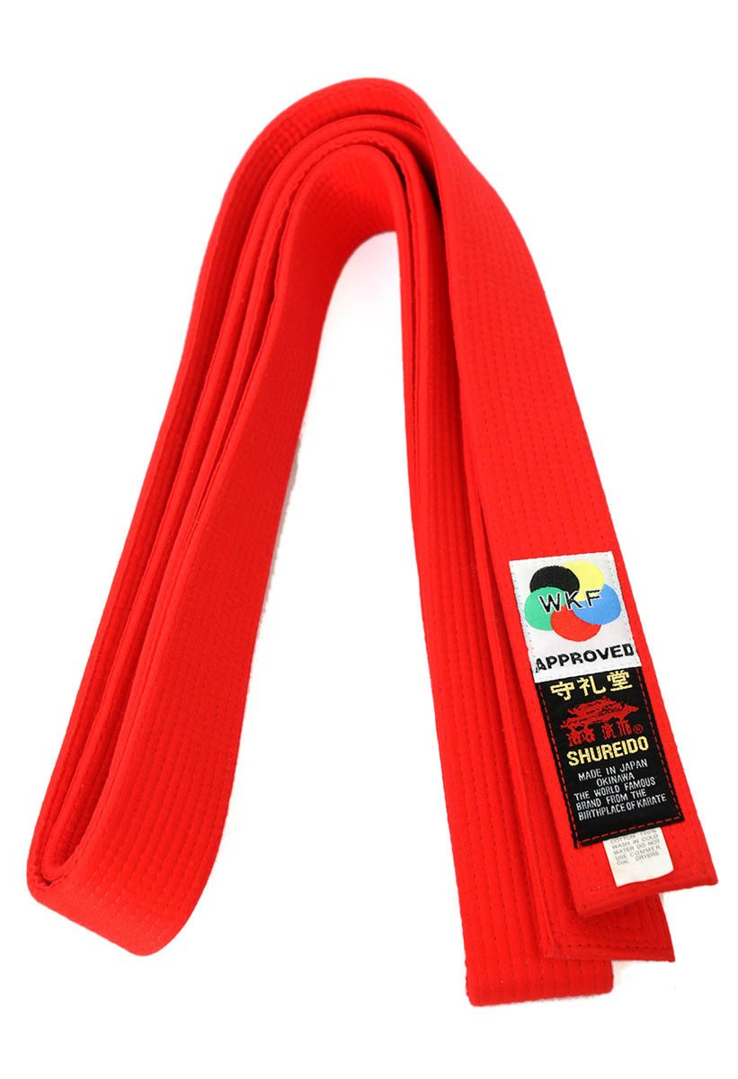SHUREIDO WKF Approved Kumite Belt - RED or BLUE – Budokan Karate